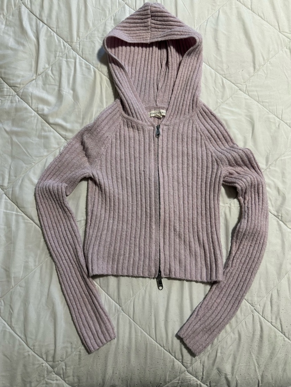Aeropostale Ribbed Hooded Women's Sweater Jacket